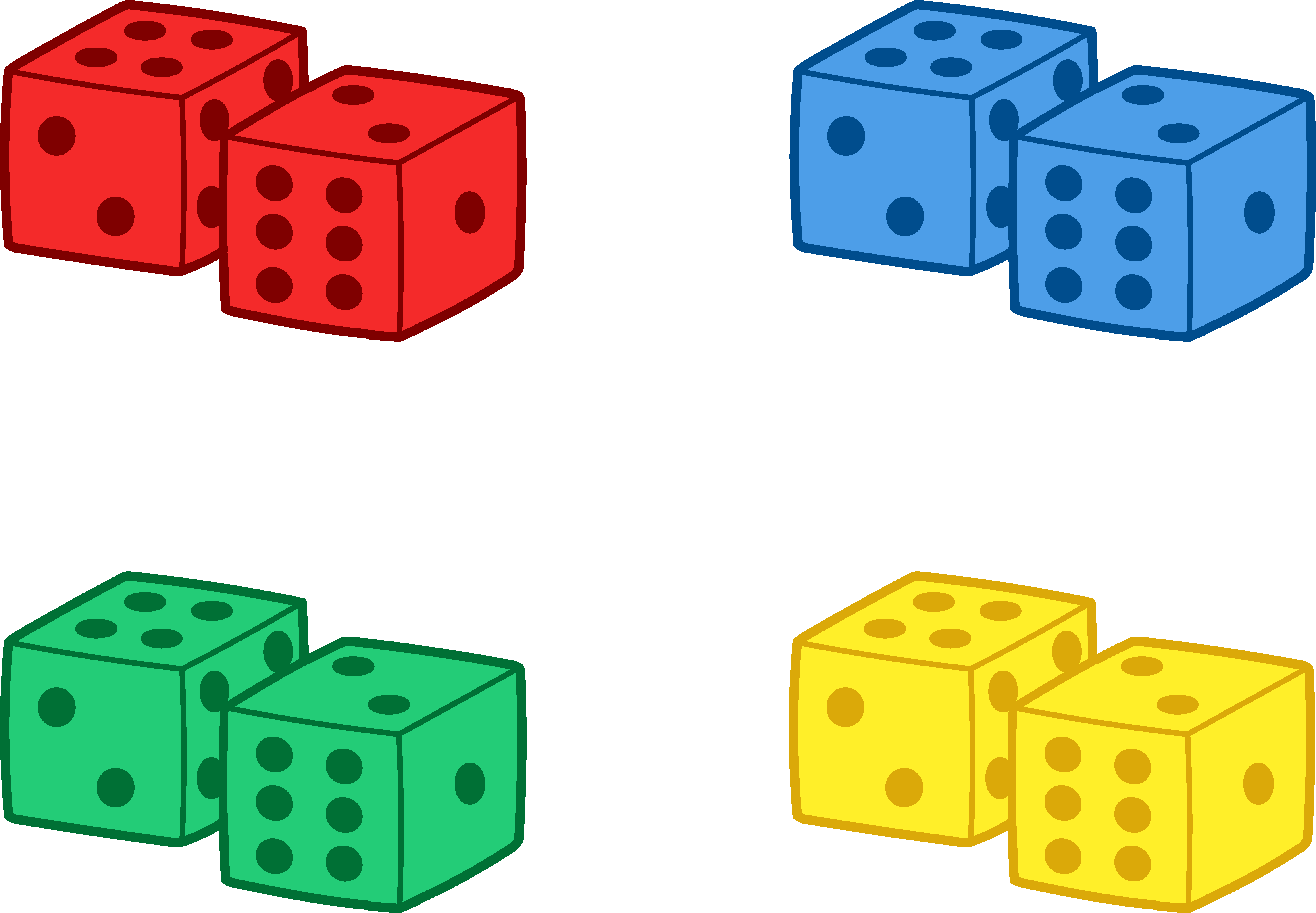 5896x4089 Set Of Colorful Playing Dice