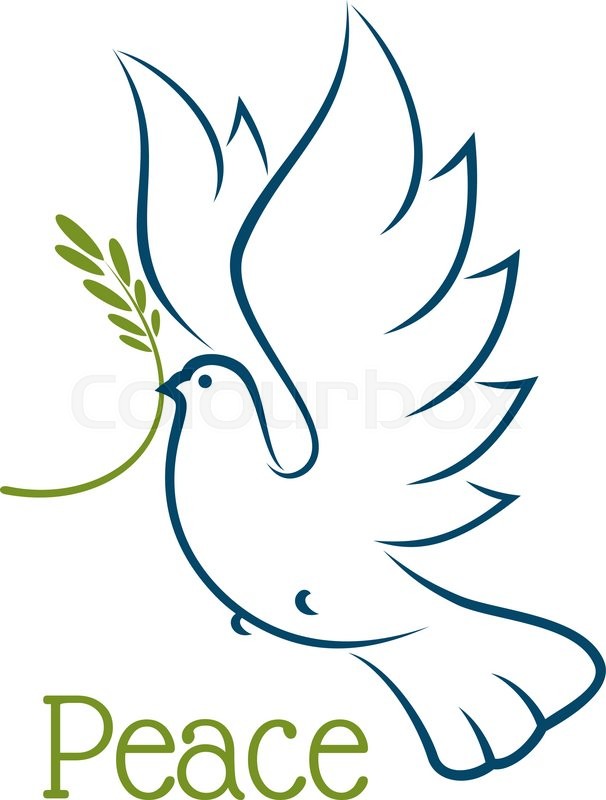 606x800 Flying Dove Or Pigeon With Olive Branch And Elegant Curved Wings