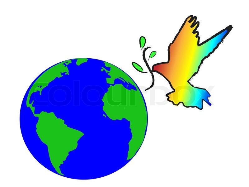 800x600 Abstract Dove With Olive Branch Stock Vector Colourbox