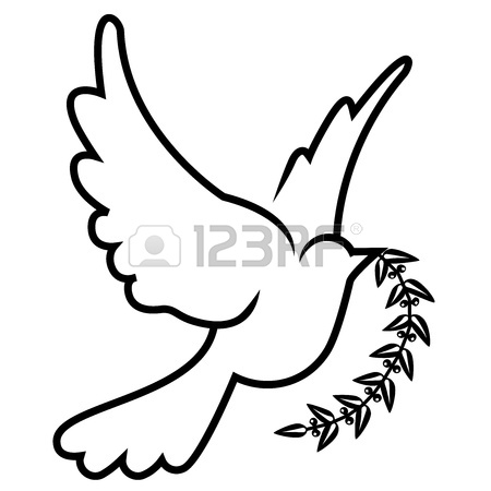 450x450 Vector Symbol Of Dove Olive Branch Royalty Free Cliparts, Vectors
