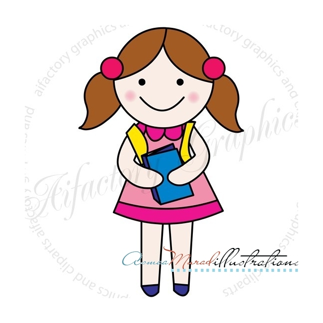 650x650 A Clipart Of A Girl