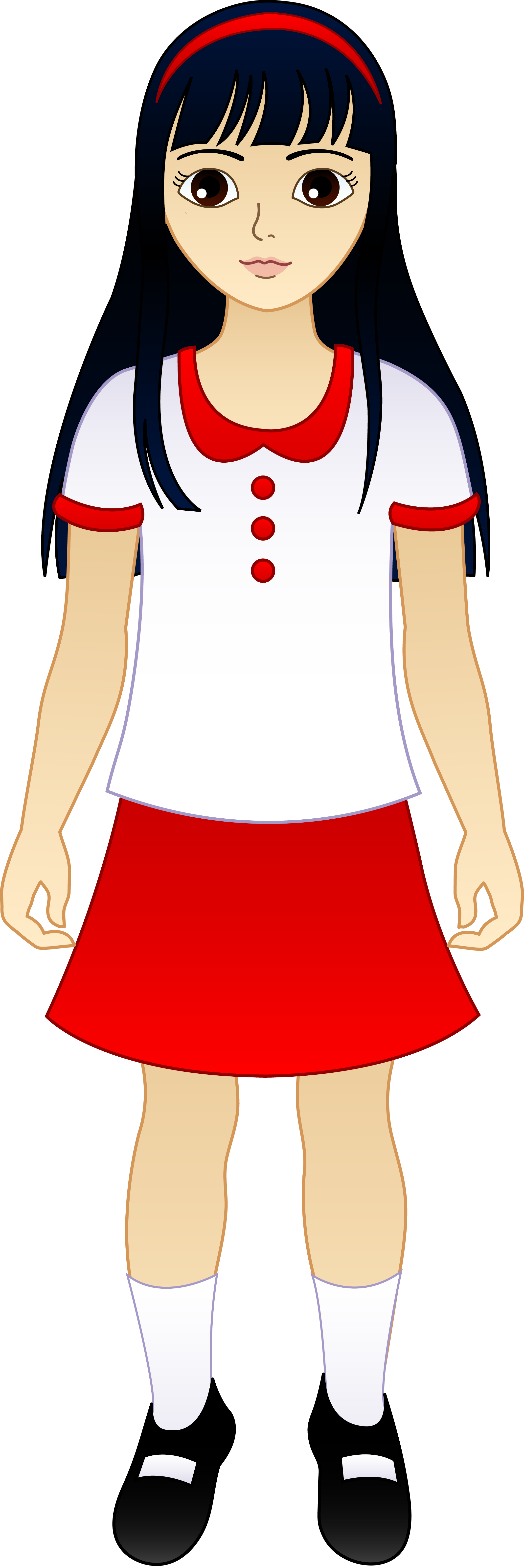 2119x6330 Chinese Girl Clipart