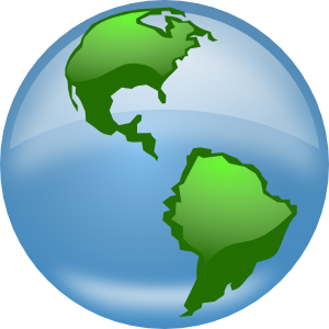 300x300 Glossy Globe Clip Art