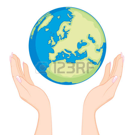 450x450 Hand Holding Globe Clipart