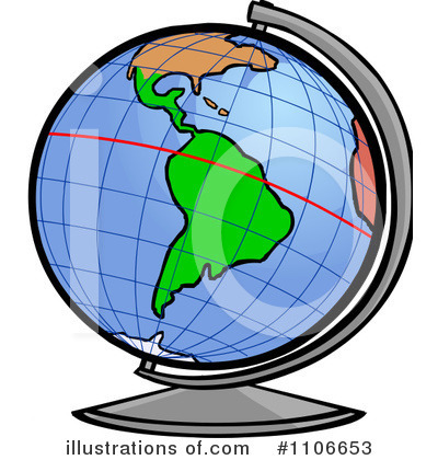 400x420 Cartoon Globe Clipart