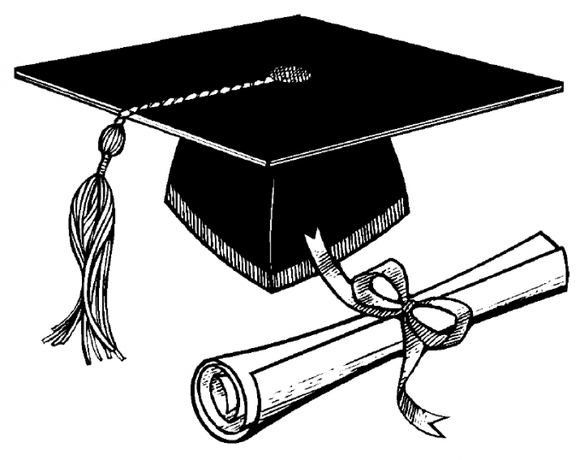 820x645 Graduation Cap Clipart Pertaining To Graduation Scroll Clipart