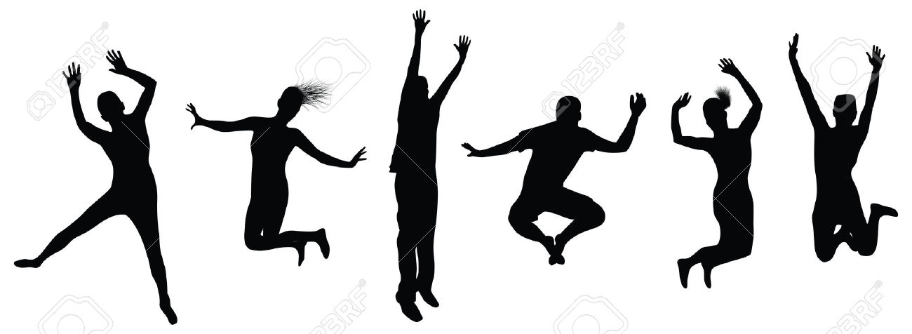 1300x476 Clipart People Jumping
