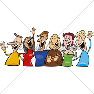 325x325 Group Of Happy People Gl Stock Images