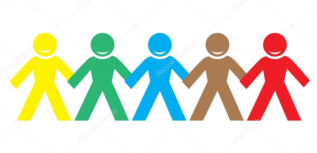 1023x495 Multi Color Happy People Holding Hands Stock Vector