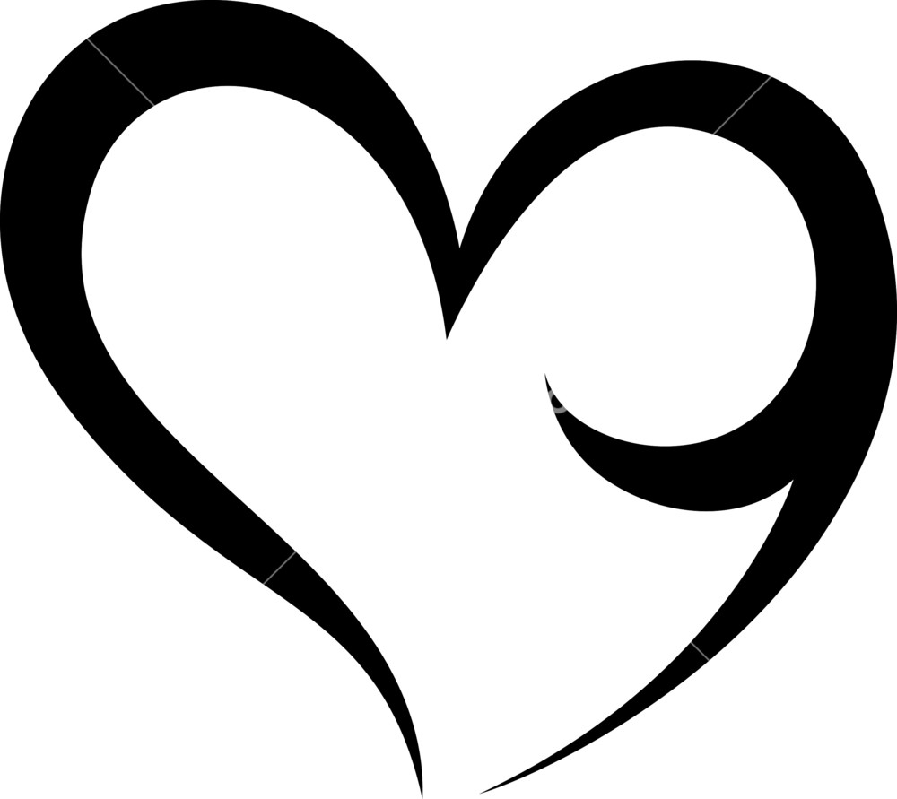 1000x891 Vintage Heart Shape Royalty Free Stock Image