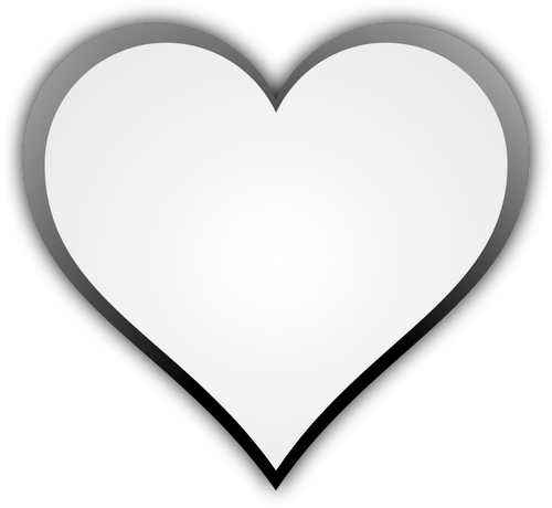 500x460 Black And White Symmetrical Heart Shape Public Domain Vectors