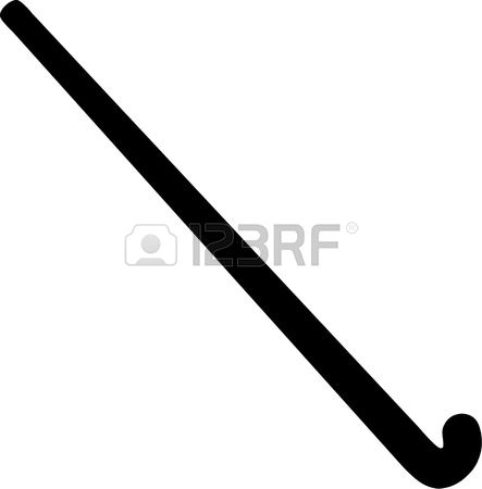 443x450 Black Clipart Hockey Stick