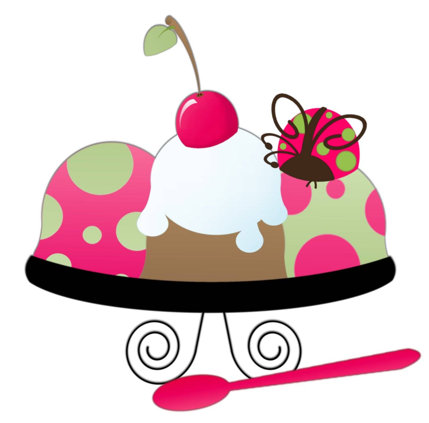 1456x1436 Cartoon Ice Cream Sundae Clipart Panda