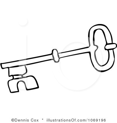400x420 Key Black And White Clipart