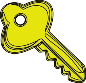 299x288 Yellow Key Clip Art