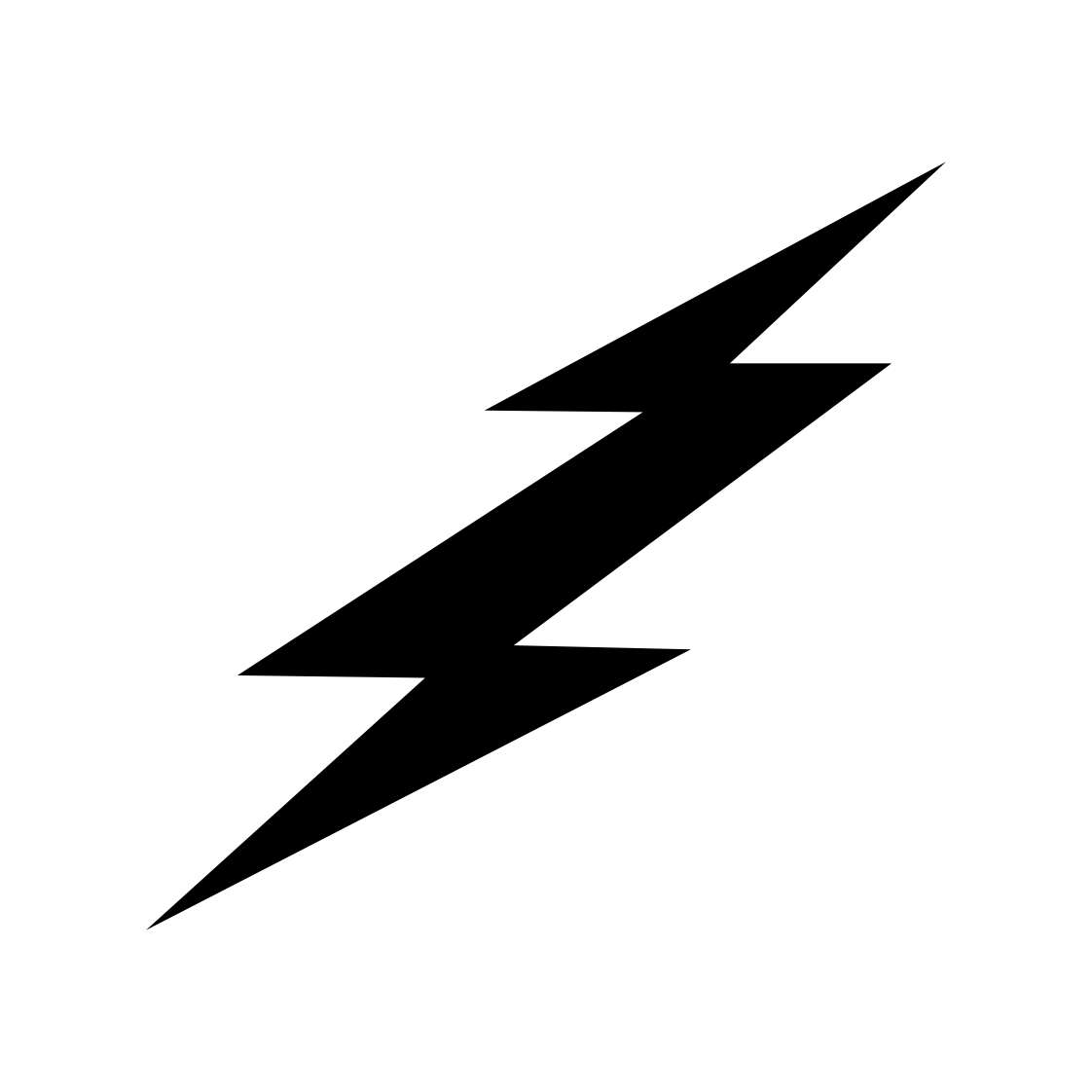 1122x1122 Black Lightning Bolt Clipart