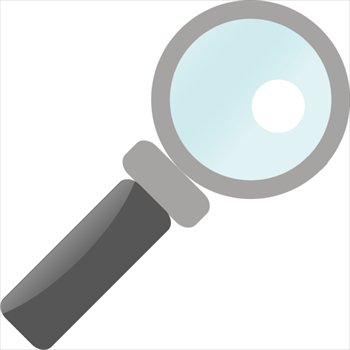 350x350 Free Magnifying Glass Solid Clipart