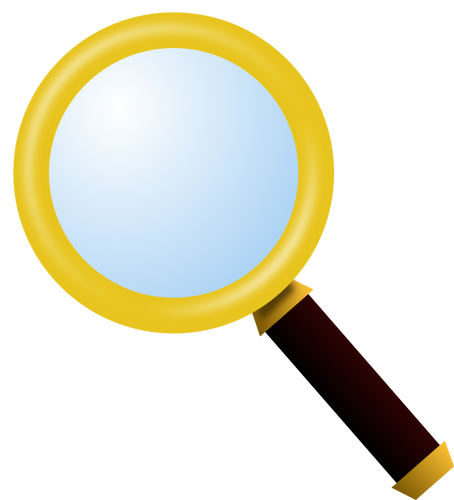 454x500 Clip Art Of Gold Plated Magnifying Glass Public Domain Vectors