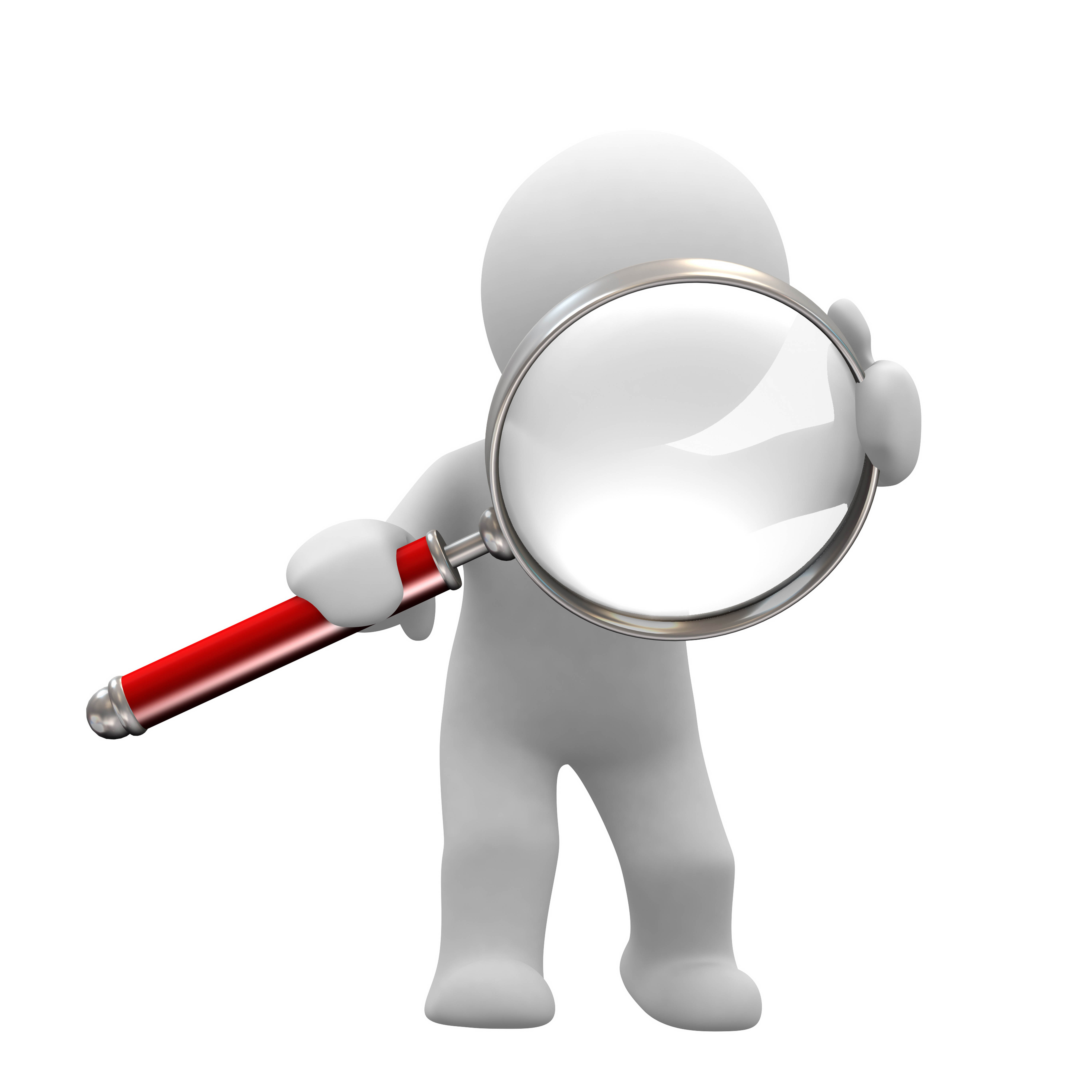 6000x6000 Man With Magnifying Glass Clipart