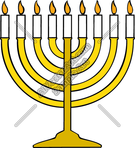 457x500 Menorah Clipart And Vectorart Holidays Graphics
