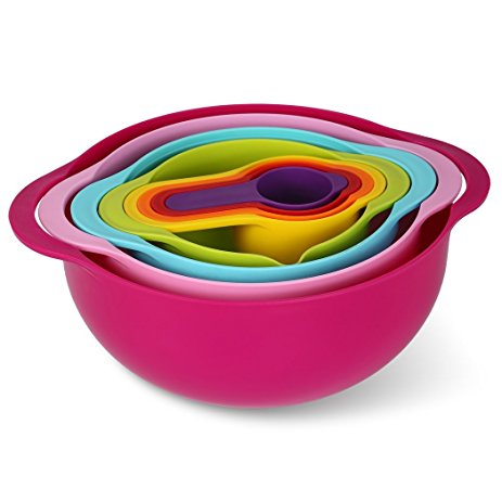 463x463 Mixing Bowl Set, Mcirco Mixing Bowls Multi Color