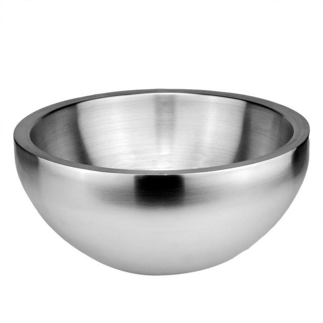 640x640 Sky Fish Double Layer 188 Stainless Steel Salad Bowls Fruit Bowl