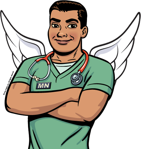 488x513 Male Nurse Clipart