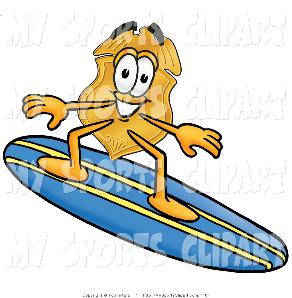 1024x1044 Sports Clip Art Of A Gold Police Badge Mascot Cartoon Character