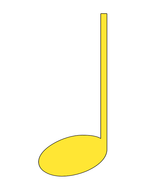 600x776 Quarter Note Clipart