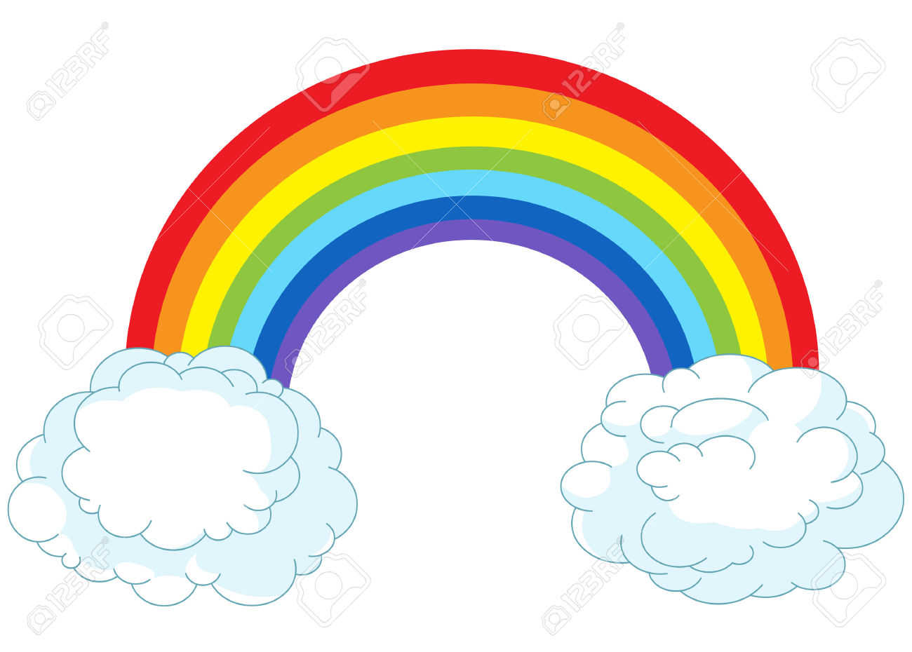 1300x930 Pastel Rainbow Clipart