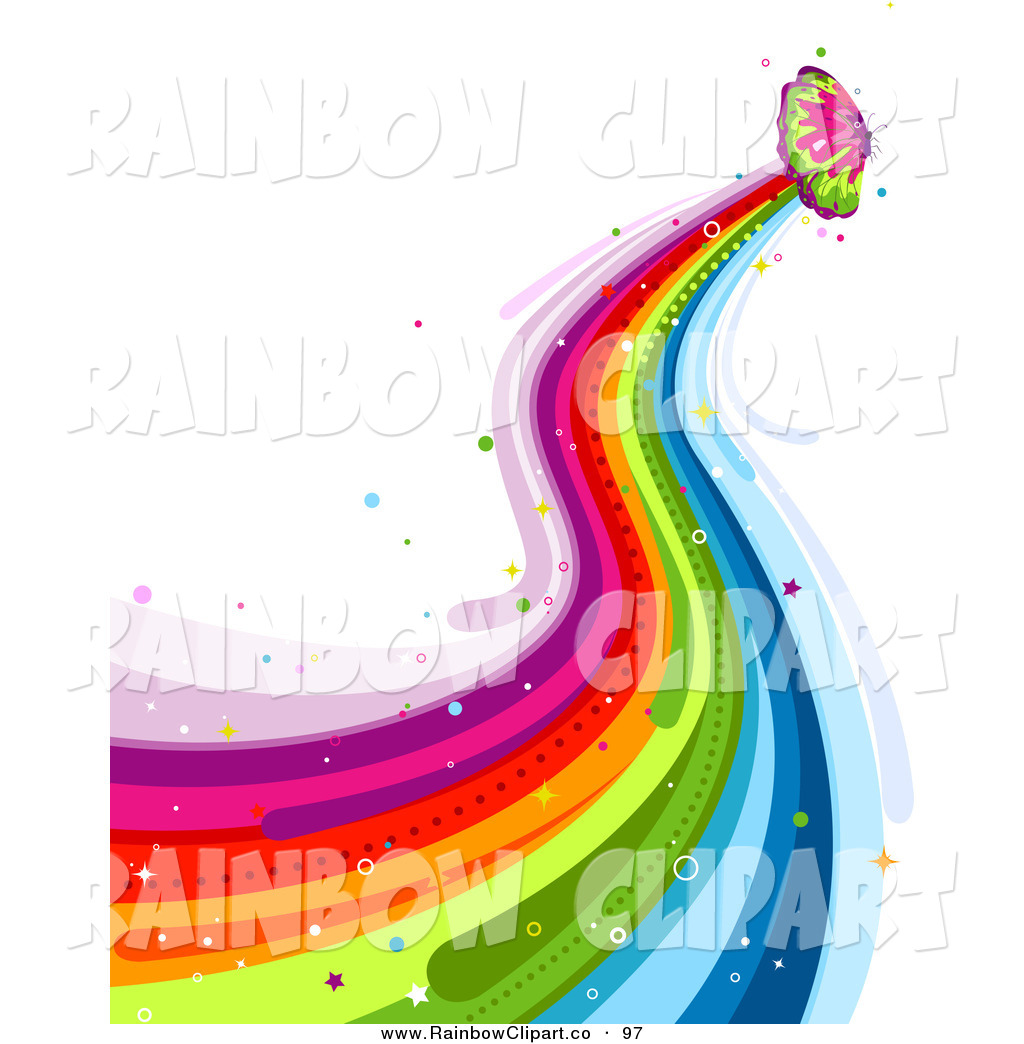 1024x1044 Vector Clip Art Of A Butterfly Rainbow Trail On White By Bnp