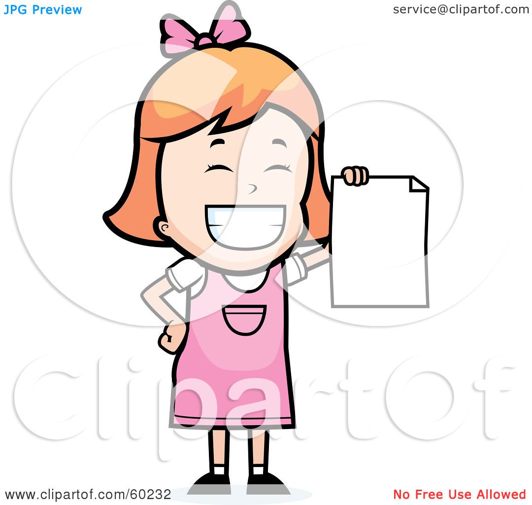 1080x1024 Royalty Free (Rf) Clipart Illustration Of A Grinning Little Girl