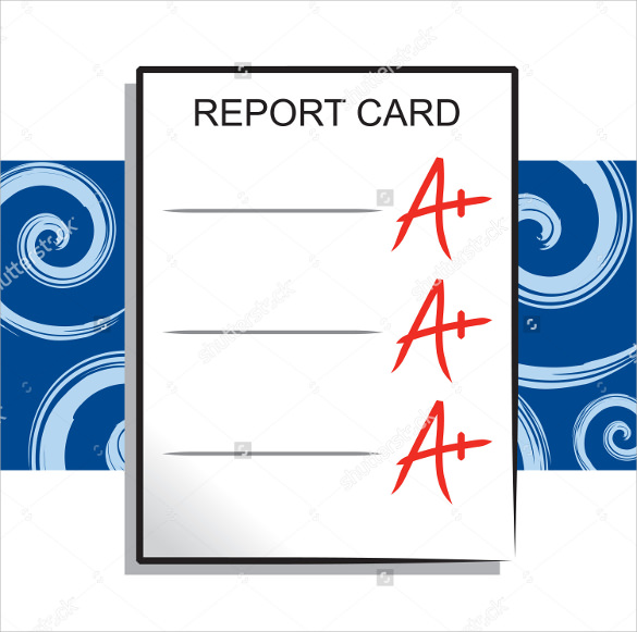 585x581 Sample Progress Report Card Template