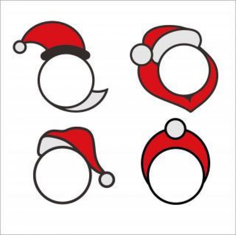 780x777 Santa Hat Frame