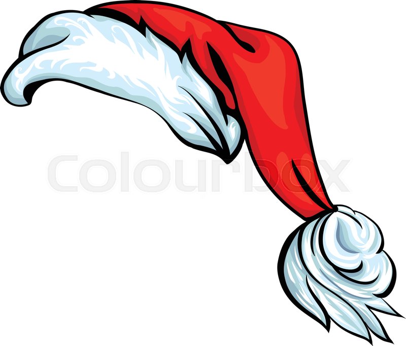 800x682 Cartoon Santa Hat Isolated On White Eps 10 Vector Stock Vector