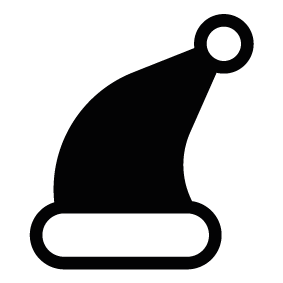 283x283 Christmas Santa Hat Silhouette Silhouette Of Christmas Santa Hat