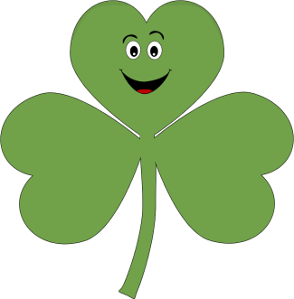 325x331 Surprised Shamrock Clip Art
