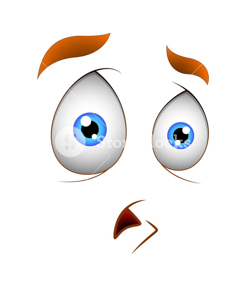 859x1000 Shocked Cartoon Face Vector Expression Royalty Free Stock Image