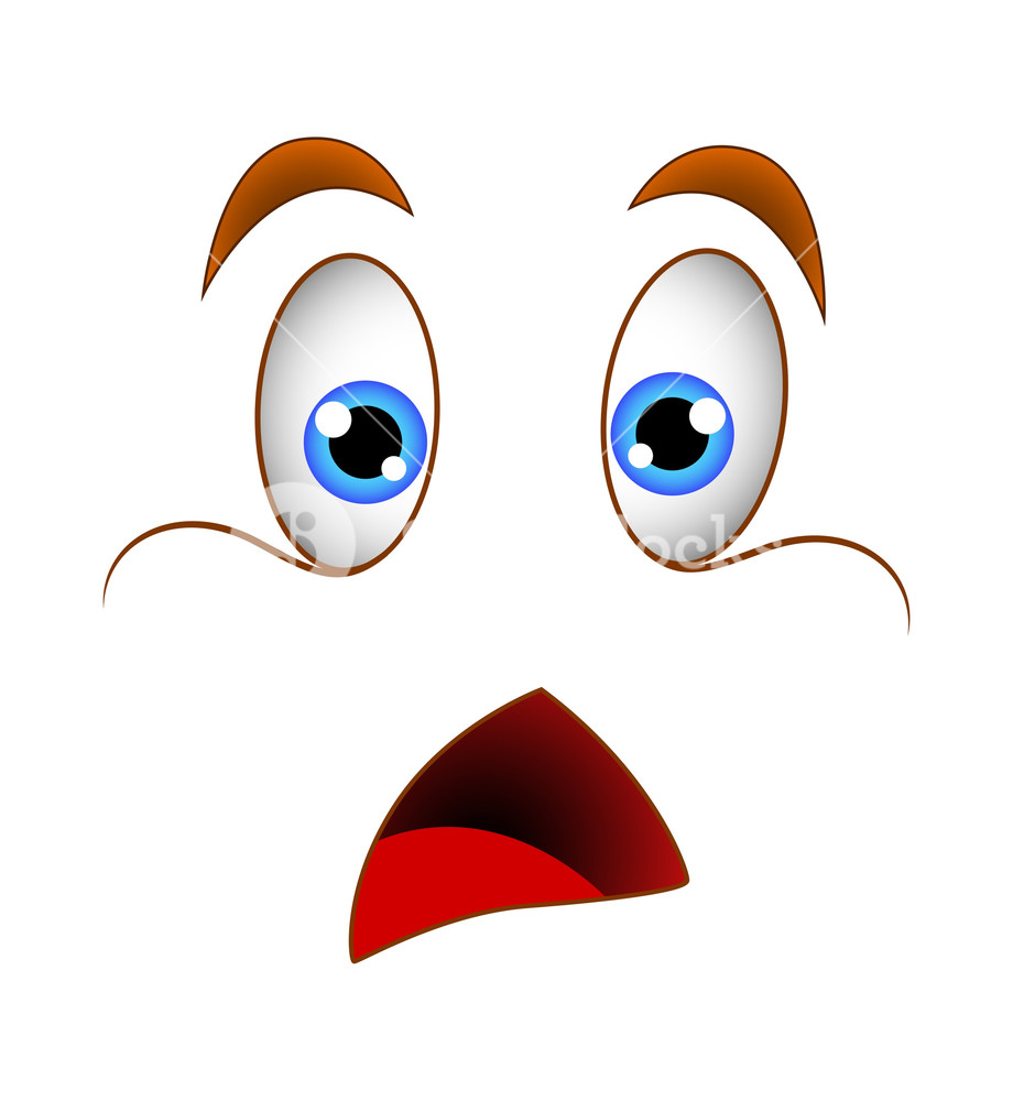 920x1000 Shocked Face Illustration Royalty Free Stock Image