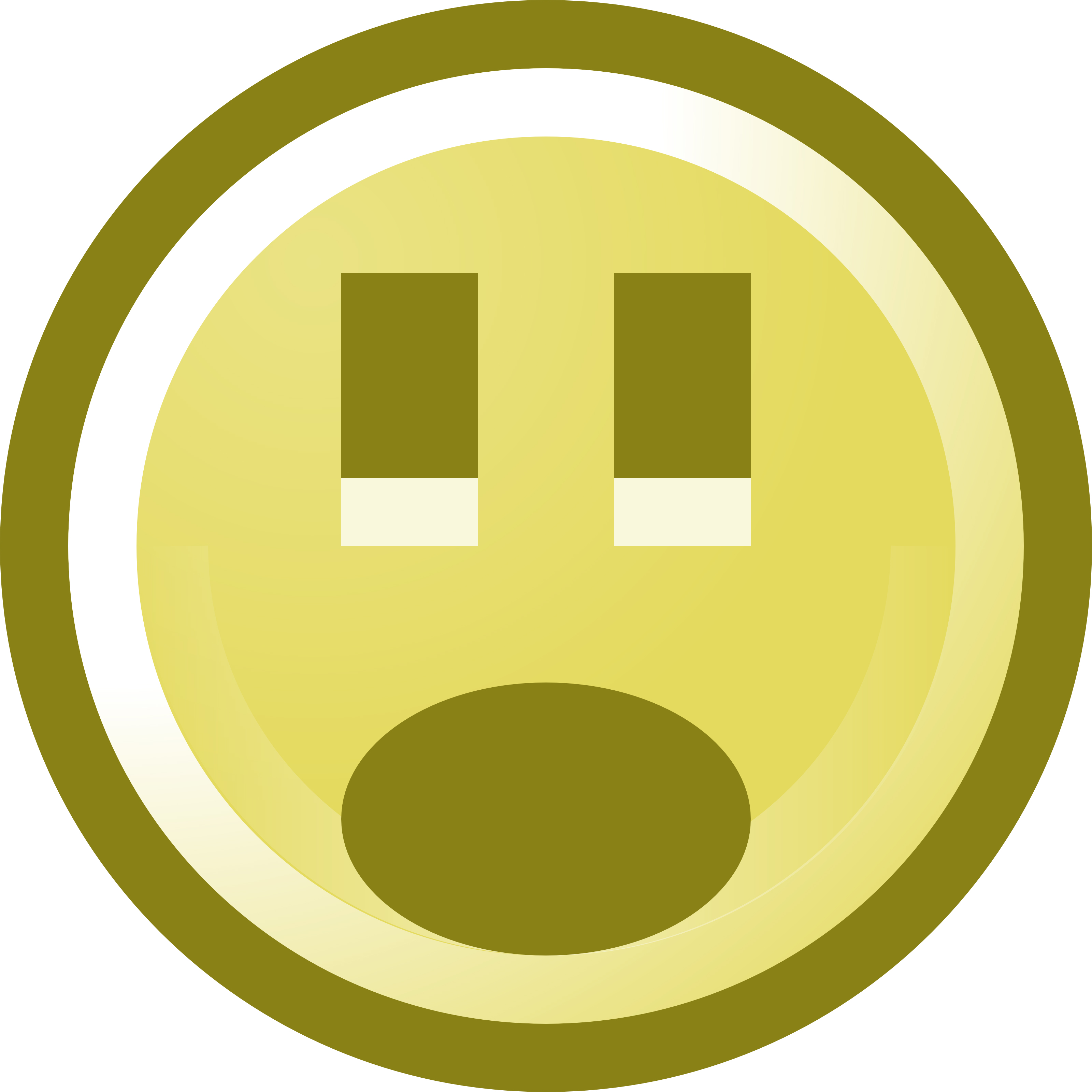 3200x3200 Shocked Smiley Face Clip Art Illustration