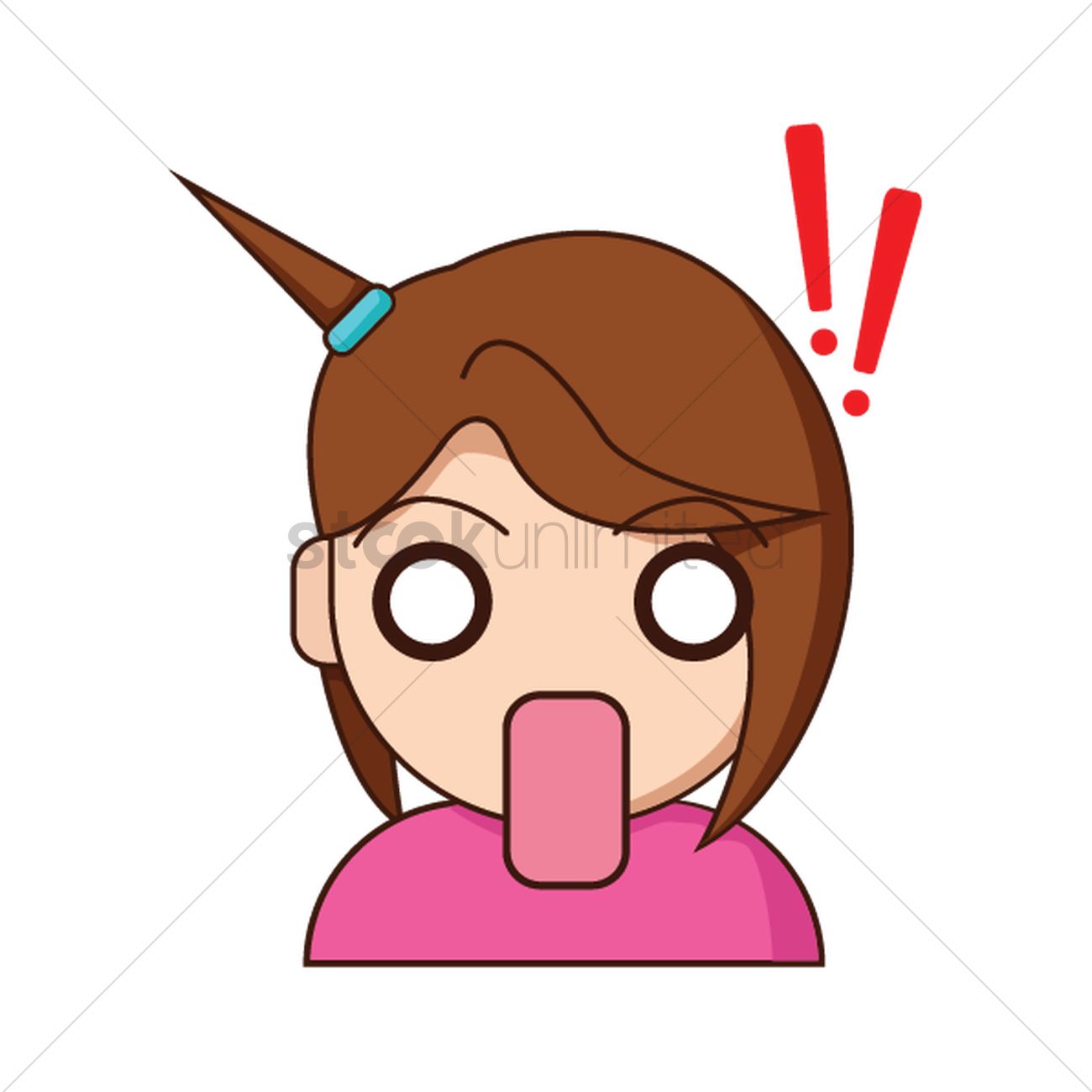 1300x1300 Shocked Girl Vector Image
