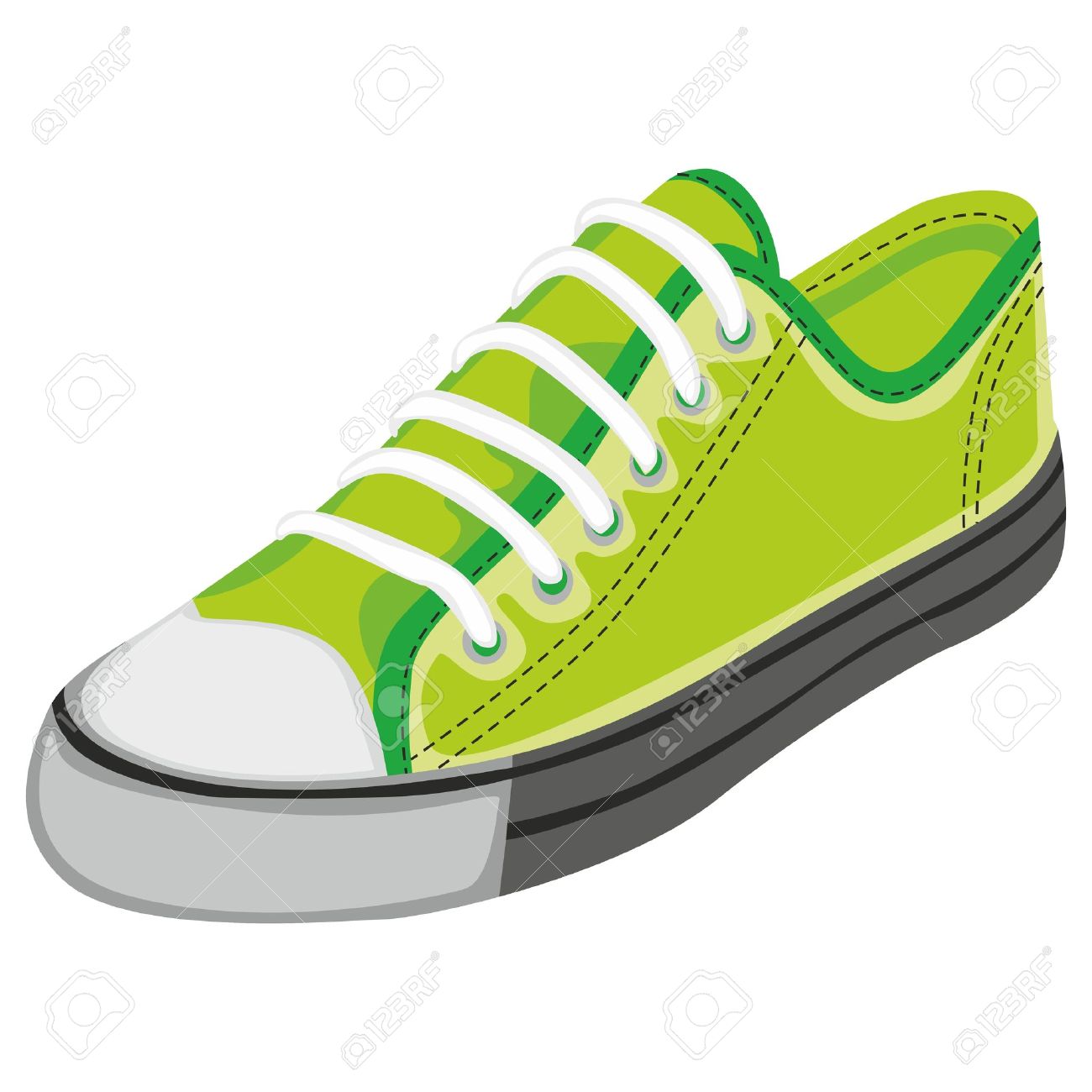 1300x1300 Gym Shoes Clipart Green Shoe