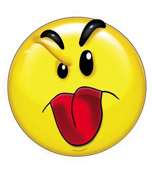 300x334 Smiley Face Sticking Tongue Out Clipart