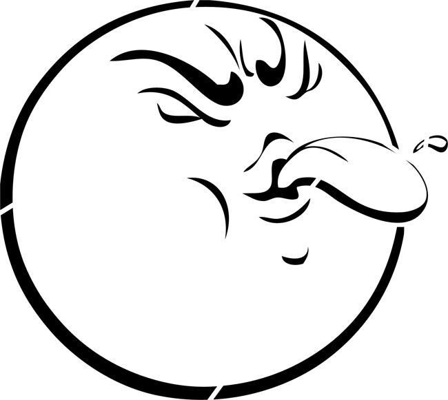 650x581 Tongue Out Smiley Face Stencils