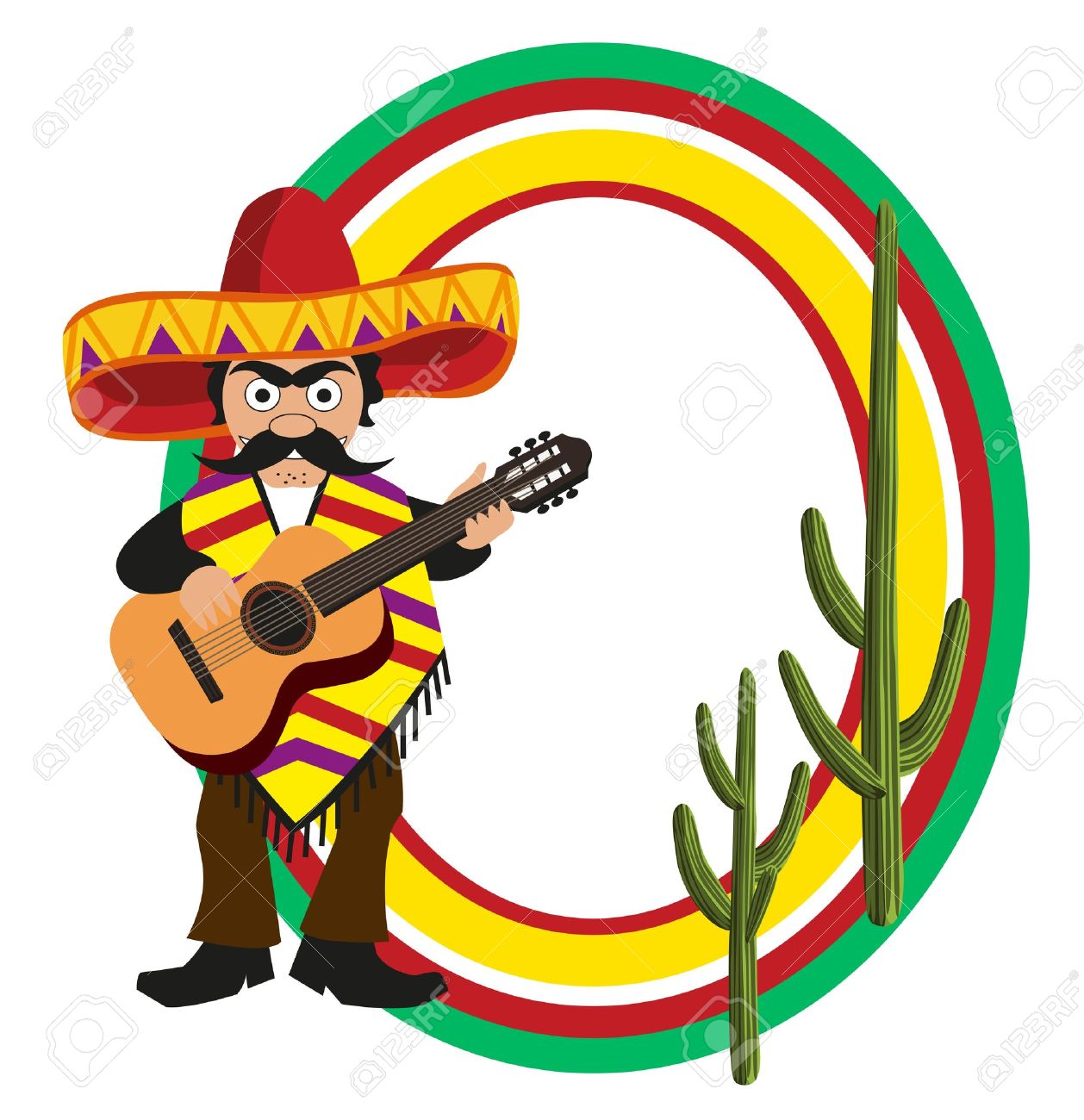 1258x1300 Spanish Man With Sombrero Clipart