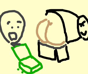 300x250 Guy Is Mooning Someone On A Tractor