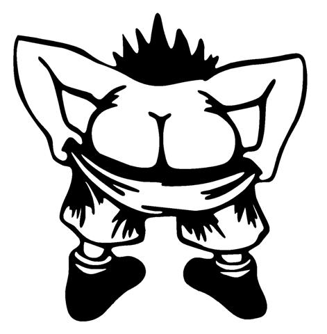 471x480 Mooning Man Decal Sticker