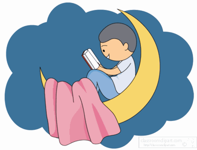 400x305 Reading Animated Clipart Boy On Moon Reading Book Animated