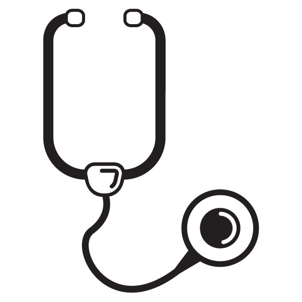 600x600 Stethoscope Clipart Black And White Letters Example