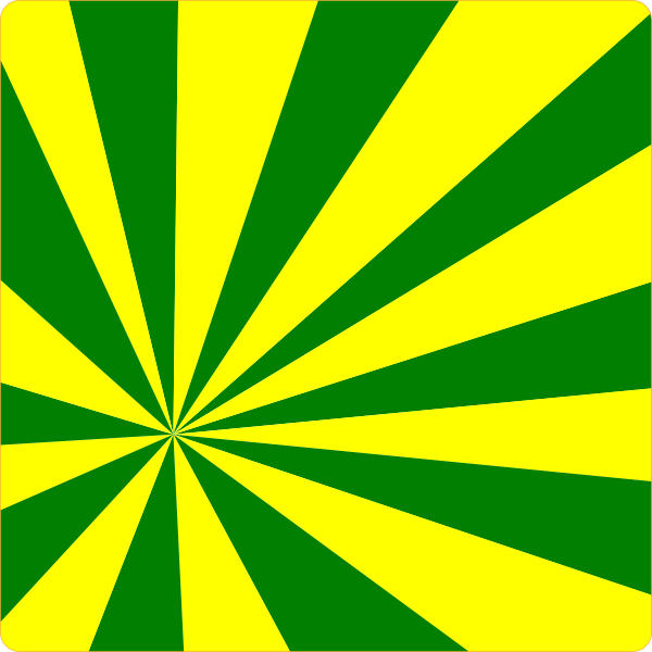 600x600 Yellow Green Sun Rays Clip Art